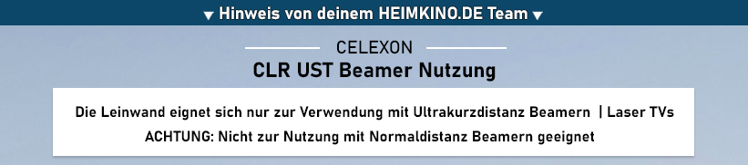 Celexon CLR UST Warnhinweis