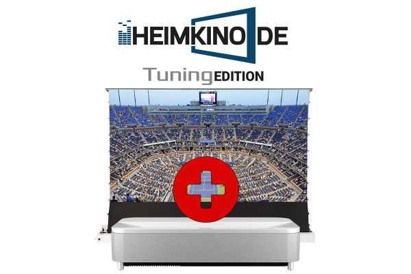 Set: Epson EH-LS800W + celexon CLR Tension Bodenleinwand II | HEIMKINO.DE Tuning Edition
