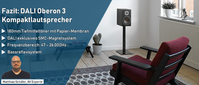 DALI Oberon 3 Mattschwarz Lautsprecher Test Fazit
