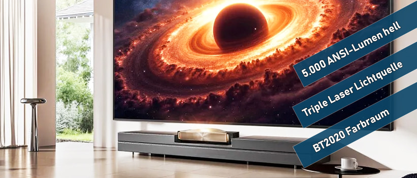 Hisense L9Q TriChroma Laser TV Integration Wohnzimmer