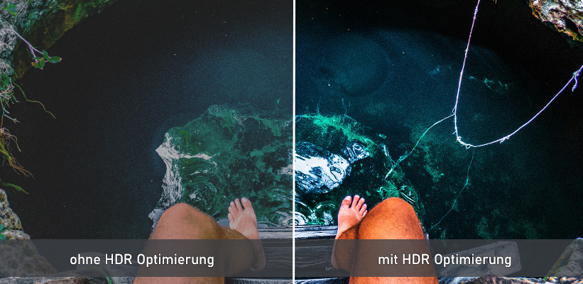 Optoma UHD35STx HDR Kontrast Bildvergleich