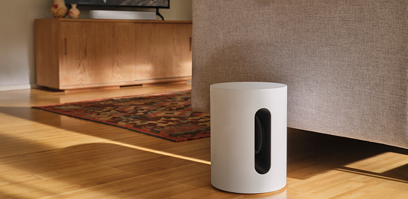 Sonos Sub Mini WLAN-Subwoofer Weiss Design Raumintegration
