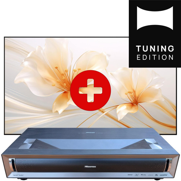 Set: Hisense PX3-Pro TriChroma + XGIMI Fresnel ALR UST Kontrastleinwand