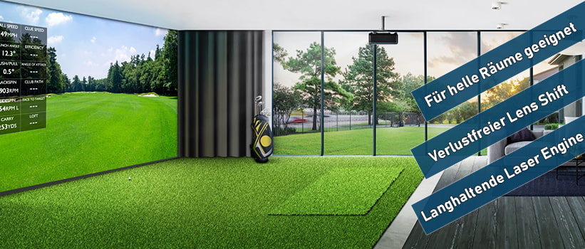 BenQ LK954ST Golf Beamer Installation Aufstellung