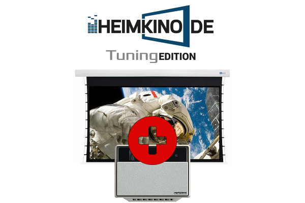 Set: XGIMI Horizon Ultra + DELUXX Darkvision Tension Motorleinwand | HEIMKINO.DE Tuning Edition