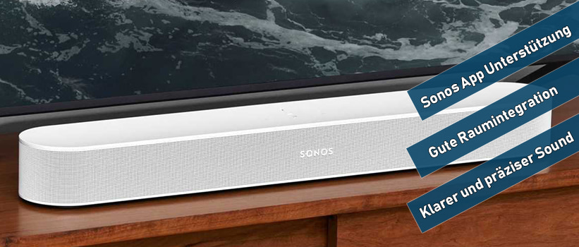 Sonos Beam Smarte Soundbar Weiss Aufstellung