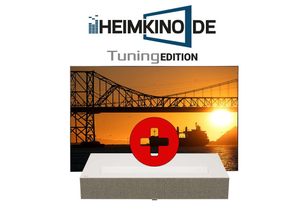 Set: LG HU915QE + celexon CLR UST Rahmenleinwand II | HEIMKINO.DE Tuning Edition