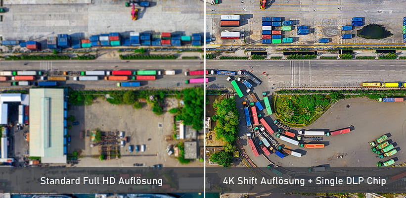 Hisense 100L9G-D12 Full HD vs 4k Bildunterschied
