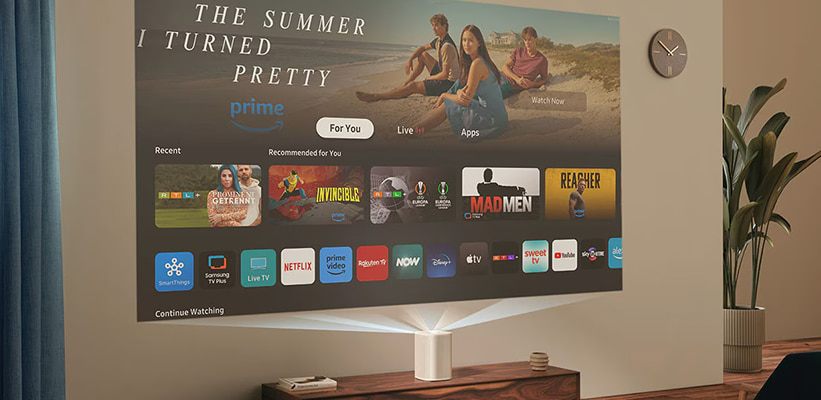 Samsung LPF5D Streaming App Auswahl