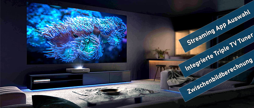 Hisense PL1 Laser TV Installation Wohnzimmer