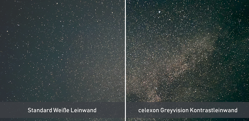 celexon Greyvision Kontrastleinwand 80 Zoll Schwarzwert Verbesserung