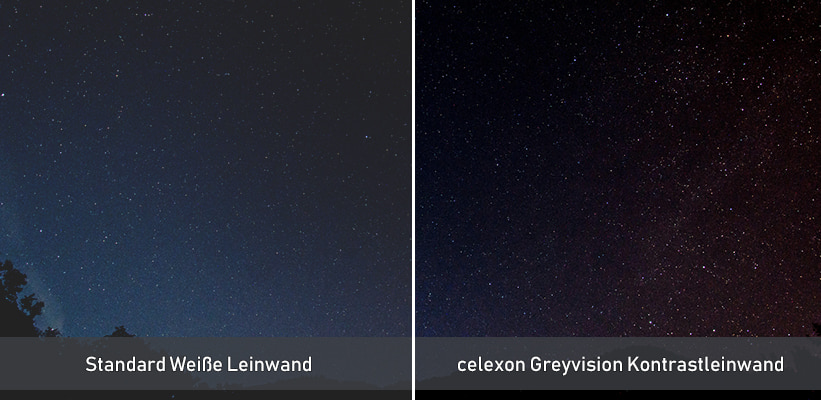 celexon Greyvision Kontrastleinwand 120 Zoll Schwarzwert Verbesserung