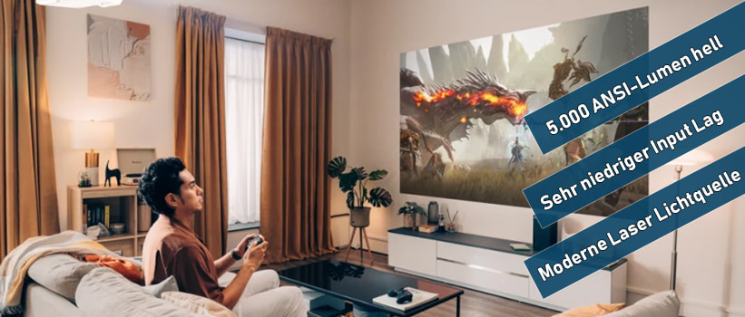 ViewSonic LS740HD Tageslicht Wohnzimmer Beamer