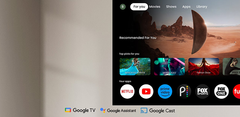 BenQ TH575i Google TV mit Streaming App Auswahl