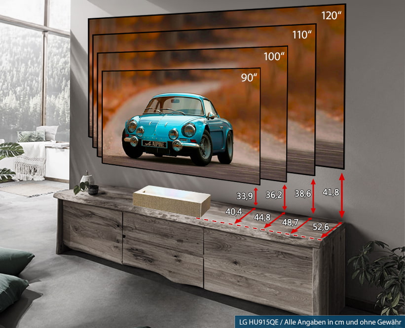 LG HU915QE Laser TV Abstandsmesser
