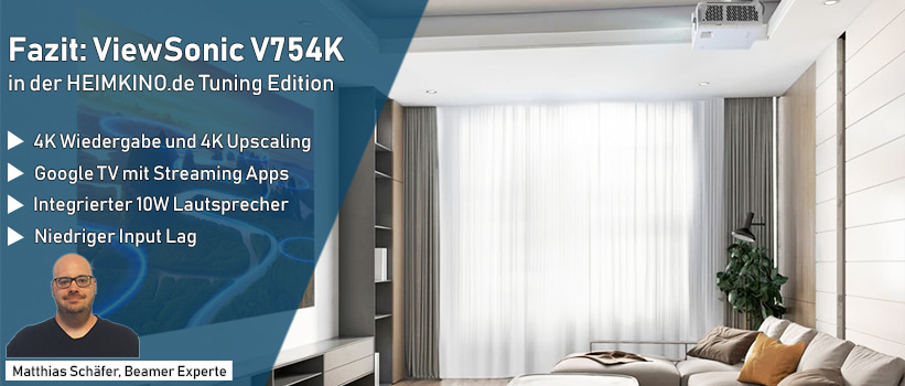 ViewSonic V754K Beamer Fazit Empfehlung
