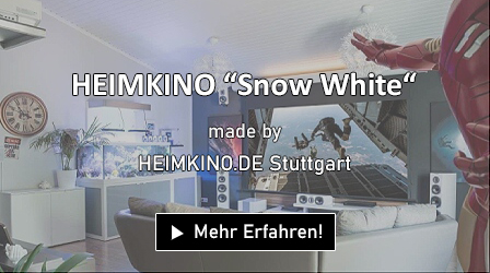 Heimkino Snow White Referenz Installation