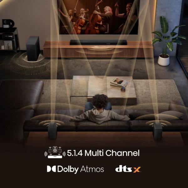 Hisense AX5140Q Schwarz - 5.1.4 Dolby Atmos Soundbar