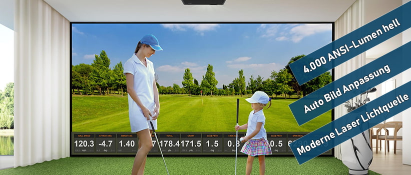 BenQ LH835ST Golf Beamer Installation Aufstellung