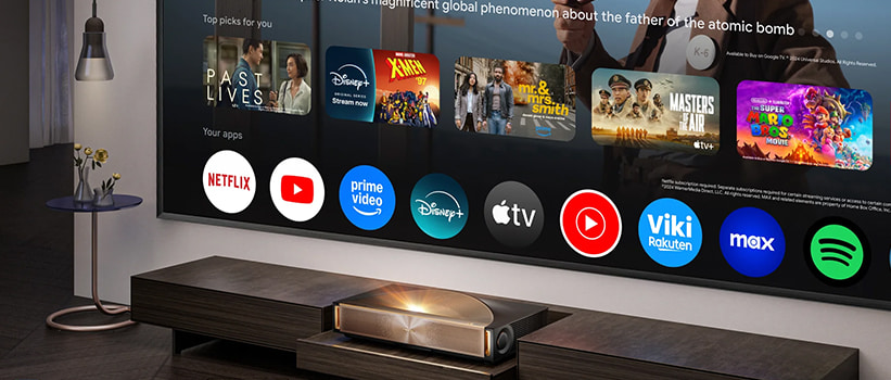 Hisense L9Q TriChroma Streaming App Auswahl