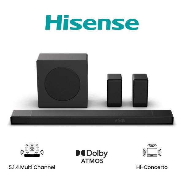 Hisense AX5140Q Schwarz - 5.1.4 Dolby Atmos Soundbar