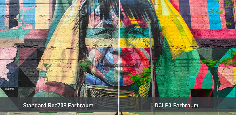 LG BU60PST Farbraum Vergleich