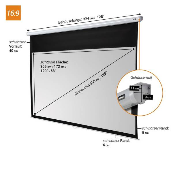 CELEXON Leinwand Rollo Economy 305x172