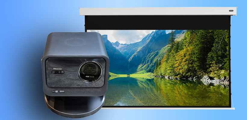 celexon Pearlstone Kontrastleinwand 110 Zoll Beamer Eignung Triple Laser Beamer Beispiel