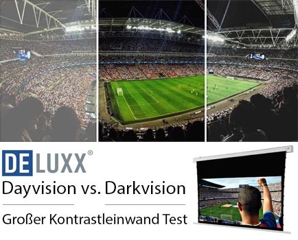 Grosser Kontrastleinwand Test Deluxx Dayvision Vs Darkvision