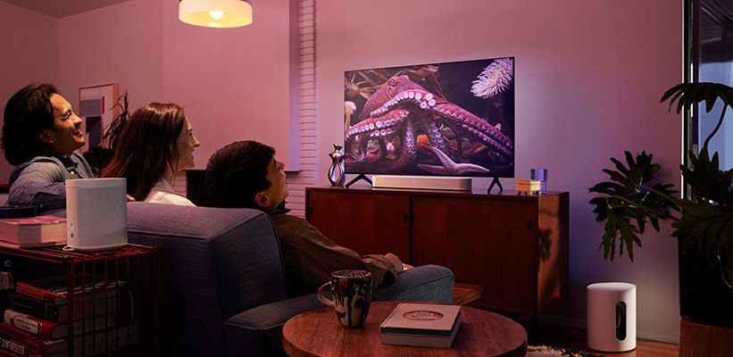 Sonos Sub Mini WLAN-Subwoofer Weiss Multiroom Kombinierbarkeit mit weiteren Sonos Produkten