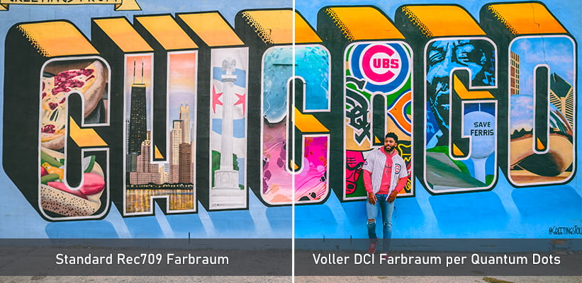 Samsung S95C QLED Farbraum Vergleich