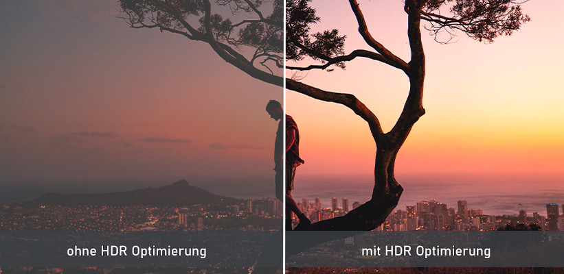 Samsung The Frame 55 Zoll HDR Schwarzwert Bildvergleich