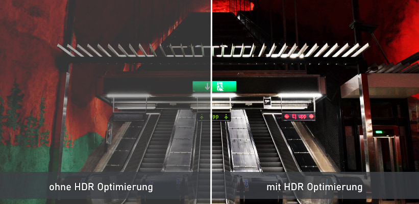 ViewSonic PX701-4K HDR und Kontrast Vergleich