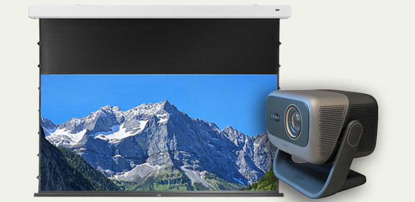 celexon Greyvision Kontrastleinwand 100 Zoll Beamer Eignung Triple Laser Beamer Beispiell