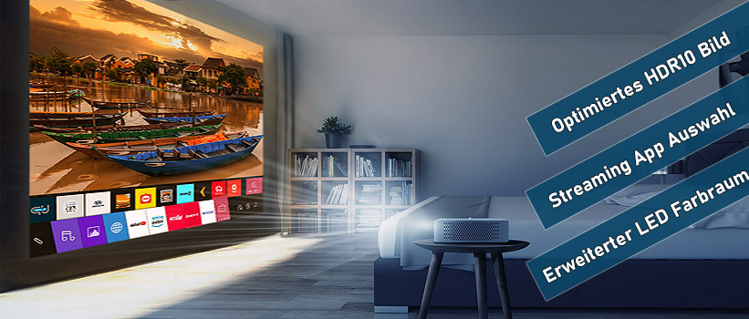LG PF610P Beamer Vorteile Aufstellung