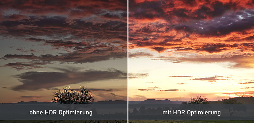 Optoma UHD35STx HDR Kontrast Bildvergleich