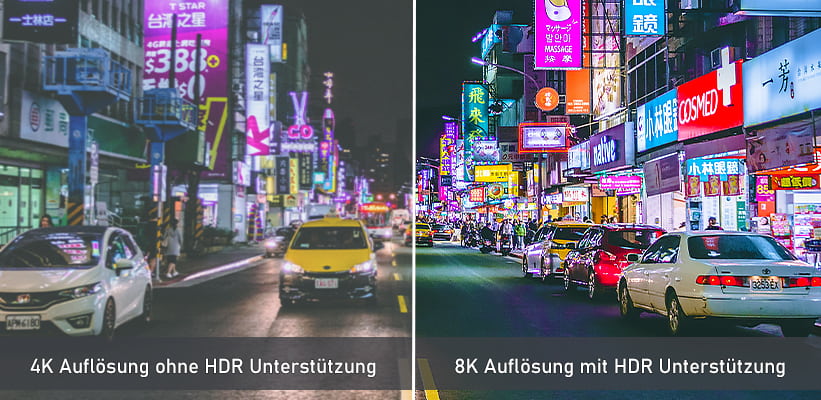 Onkyo TX-RZ50 Aufloesung und HDR Vergleich