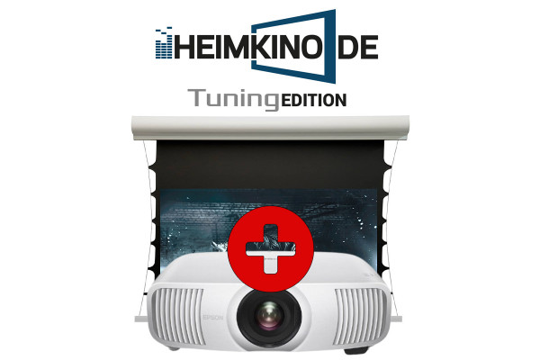 Set: Epson EH-LS11000W + DELUXX Dayvision II Tension Motorleinwand | HEIMKINO.DE Tuning Edition
