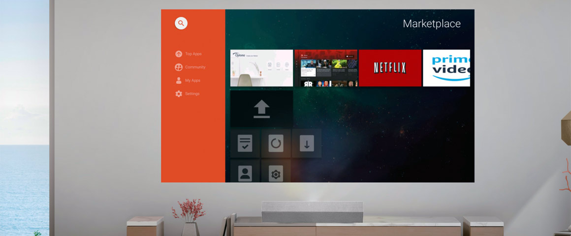Optoma UHZ60UST Streaming Apps Aptoide