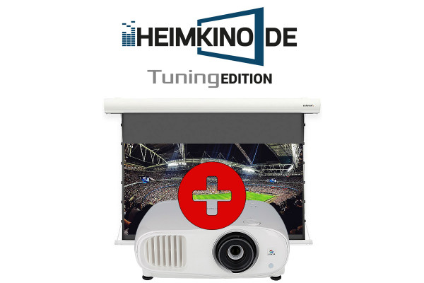 Set: Epson EH-TW7000 + celexon Slate Tension Motorleinwand | HEIMKINO.DE Tuning Edition