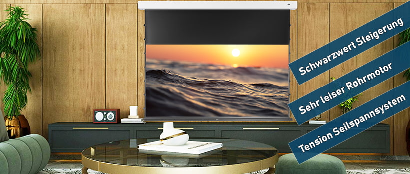 celexon Greyvision Kontrastleinwand 110 Zoll Installation Ambiente Mehrwerte