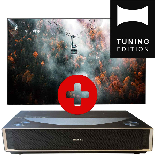 Set: Hisense PT1 + celexon CLR Performance Rahmenleinwand | HEIMKINO.DE Tuning Edition