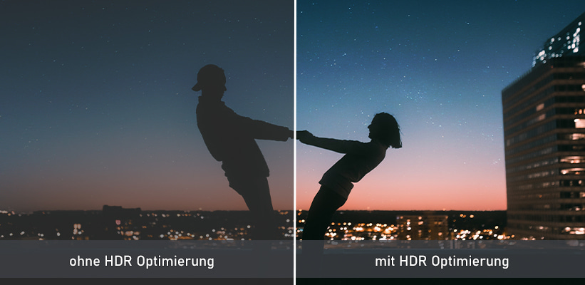 Samsung The Frame 65 Zoll HDR Schwarzwert Bildvergleich