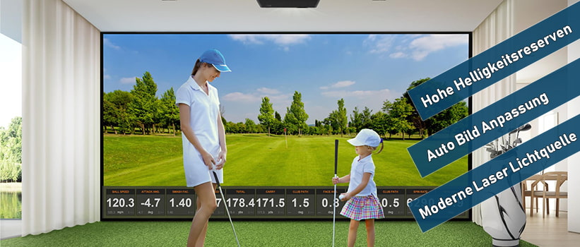 BenQ LK835ST Golf Beamer Installation Wohnraum Aufstellung