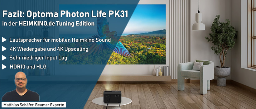 Optoma Photon Life PK31 Beamer Fazit Expertenmeinung