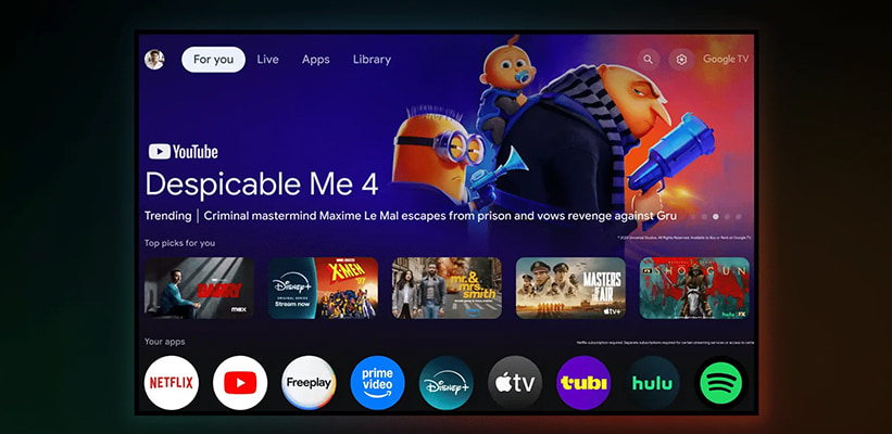 XGIMI Horizon 20 Streaming App Auswahl