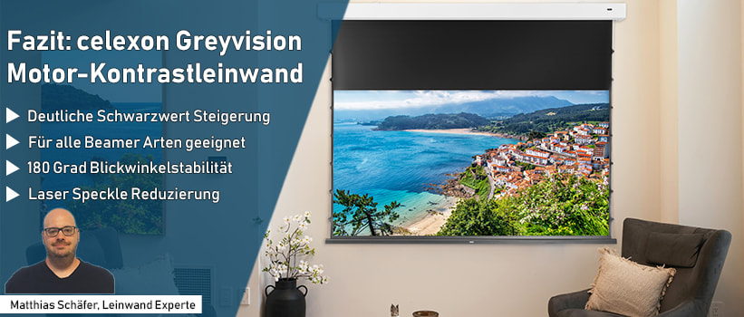 celexon Greyvision Kontrastleinwand 110 Zoll Fazit