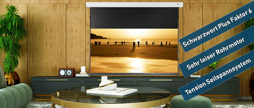 celexon Greyvision Kontrastleinwand 90 Zoll Installation Ambiente Mehrwerte